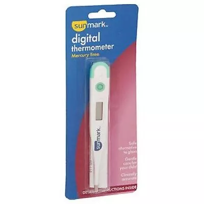 Sunmark Digital Thermometer Mercury Free 1 Each By Sunmark • $9.20