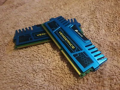 Corsair Vengeance DDR3 8GB 2X4GB 1600MHZ PERFECT CONDITION USED • £7