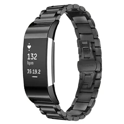 StrapsCo Stainless Steel Metal Wristband Strap For Fitbit Charge 2 • $68.37