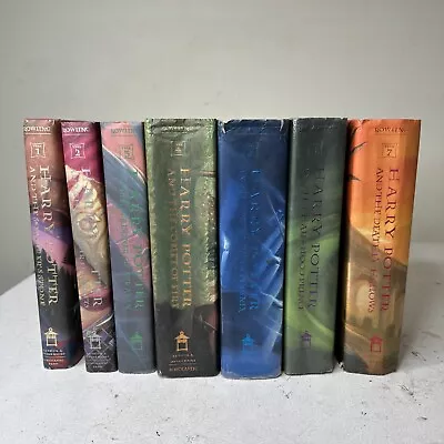 Harry Potter Books Complete Set 1-7 Hardcover J.K. Rowling Scholastic • $80