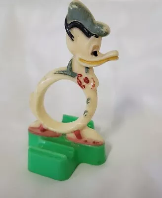 Vintage Walt Disney Bakelite Napkin Ring Donald Duck 3.75   • $29.99