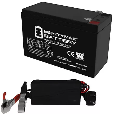 Mighty Max 12V 9AH SLA Battery For Vexilar FL-8SE Genz + 12V Charger • $39.99