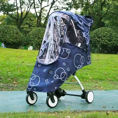 Universal Baby Pushchair Stroller Raincover Outdoor Rain Cover Pram Buggy Window • £11.19