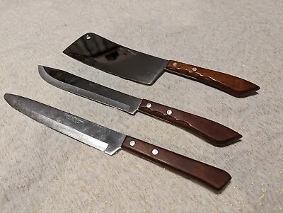 Vintage Regent Sherwood Japan Knife Set Butcher Knife Chefs Knife Meat Cleaver • $50