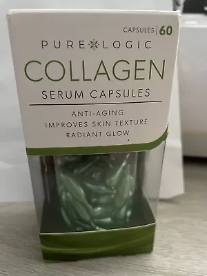 Pure Logic Collagen Serum Capsules Anti Aging 60 Count Improves Texture Glow NEW • $12