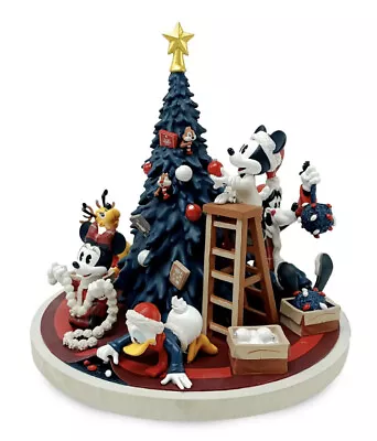 Disney Parks Music Box Christmas Tree Ornament Mickey Minnie Friends Figurine • $59.99