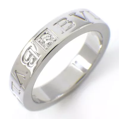 BVLGARI Ring B-zero1 Essential Band 339982 Double Logo 1P Diamond 750WG US5.25 • $929.03