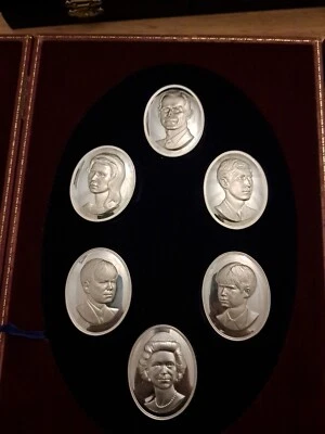 £100 • Buy Rare 1972 Cameo Collection Of The Royal Family Rare Set All Hallmarked