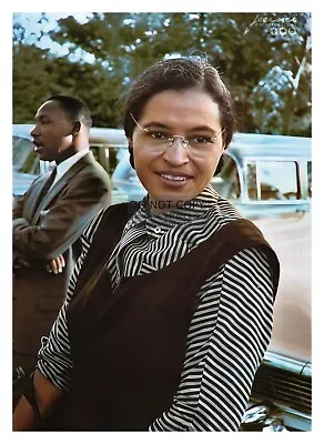 Rosa Parks & Martin Luther King Jr. Colorized 5x7 Photo • $8.49