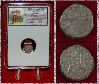Ancient Coin SAMARIA Phoenician Galley Persian King Lion Silver Obol RARE COIN! • $64.40