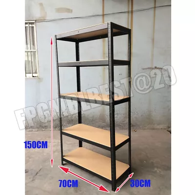 Garage Racking 5 Tier Shelving Unit Boltless Heavy Duty Metal Shelf Shed Storage • £23.40