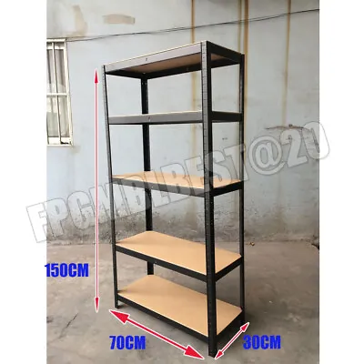Muscle Rack Shelf Garage Steel Metal Storage 5 Level Adjustable Shelves Rack AAA • $43.39