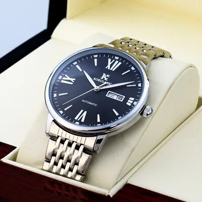 £83.86 • Buy Automatic Mechanical Watch Ultra-Thin Waterproof Luminous Men's Watch Business