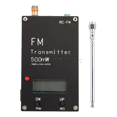 Type-C 2000M 0.5W FM Transmitter Frequency LCD Digital Display Stereo + Antennae • $26.99