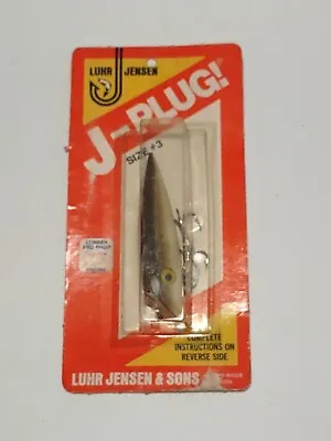 NEW Luhr Jensen Size 3 Glow/ Khaki Back J-Plug Salmon Trolling Vintage 4 Inch • $14.75