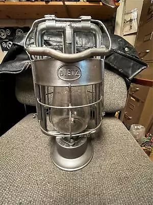 Vtg Dietz King Fire Dept Silver Lantern With Bracket Fitzall Glass Globe NY USA • $299.95