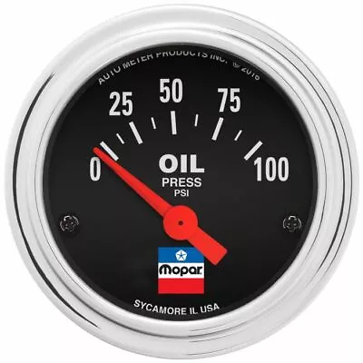 AutoMeter Gauge Oil Press 2-1/16  0-100 Psi Elec Mopar Classic 880786 • $125.11