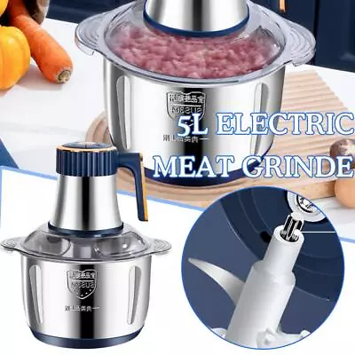 5L Stainless Steel Meat Grinder Food Processing Machine Gift • $38.68