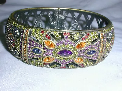 Heidi Daus Hidden Watch Swarovski Everlasting Elegance Bangle Bracelet- NEW BATT • $39