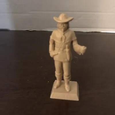 Marx Vintage 1950's Buffalo Bill 2.75  Plastic Square Base Tan Character Figure • $9