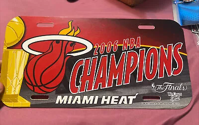 Miami Heat VINTAGE 2006 NBA Finals Champions  Plastic Auto Tag License Plate NBA • $11.95