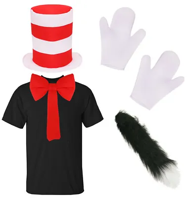 Adults Crazy Cat Costume World Book Day Character Quality Hat Film Fancy Dress • £13.99