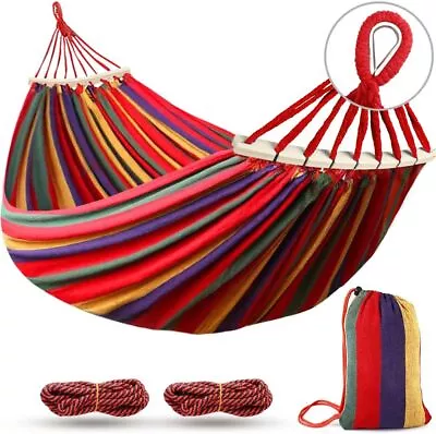 2 Person Double Camping Hammock Chair Bed Outdoor Hanging Swing Sleeping Garden • $19.99