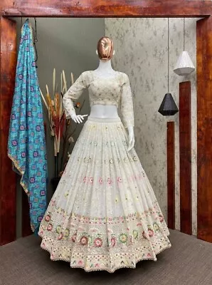 Indian Lehenga Choli Wedding Party Wear Lengha Designer Bridal Bollywood Ethnic • $85.99