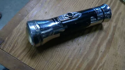 1950s Vintage Eveready Masterlite Black Silver Flashlight MCM UNTESTED • $15.99