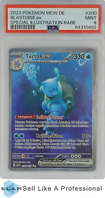 2023 POKEMON GERMAN MEW DE-151 200 BLASTOISE Ex SPECIAL ILLUSTRATION RARE PSA 9 • $1.08