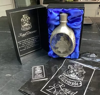 1970s Dimple Whisky Royal Decanter Pewter Glass Bottle Box Bag Paperwork Haig • £59.99