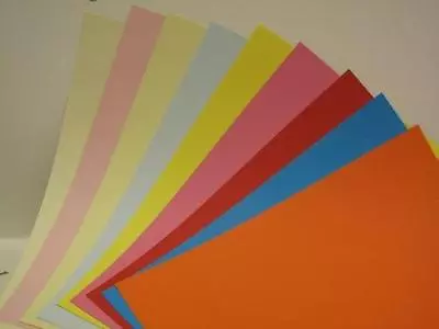 Heavyweight Coloured Paper Card  2-Sided A4 180gsm X 15 For Cardmaking & Crafts • £3.25