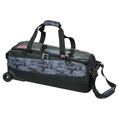 KR Strikeforce Fast Slim Triple Grey Camo 3 Ball Tote Bowling Bag • $104.95