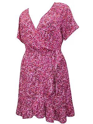 £24 • Buy Floral Print Ruffle Wrap Dress.