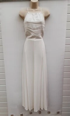 Long Dressmaxiwhitehippieboho60's70's80'svintage Stylelinedsize 14 • £7.99