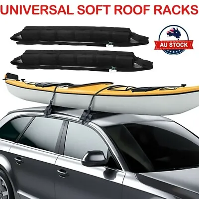 2 X Car Soft Roof Racks Pair Top Luggage Carrier Surf Kayak Surfboard Canoe Ski • $33