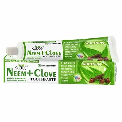 £11.99 • Buy 2 X Kudos Neem + Clove Toothpaste 100g
