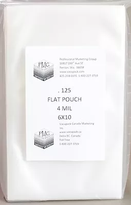 $25.59 • Buy 4 Mil 6x10 125ct Flat Commercial Chamber Bags Sous Vide Vacuum Sealing VacMaster