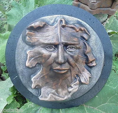 Leaf Face Garden Mold Plaster Concrete Reusable Mould 9  X Up To 2  Thick • $39.95