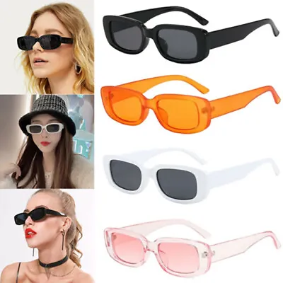 $10.44 • Buy Vintage Sunglasses Retro Fashion Rectangle Square Sunglasses Shades Ladies UV400