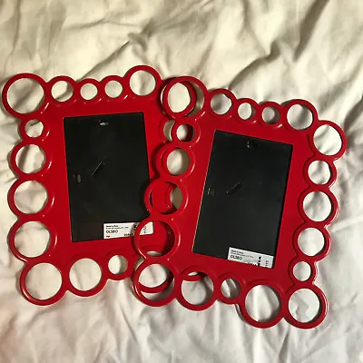 IKEA OLSBO Picture Frames Red X2 RARE HTF • $45