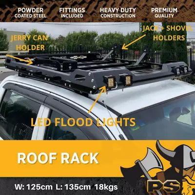 PS4X4 Steel Cage Roof Rack For Nissan Navara D40 Dual Cab Platform • $599