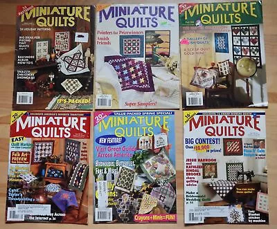 Lot Of 6 Miniature Quilts Magazines Mini Quilting 1993-2002 #34 57 59 • $12