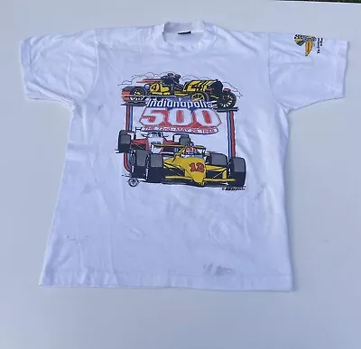 Vintage 1988 Indy 500 T-shirt Indianapolis 500 Racing Made USA Sz L • $15