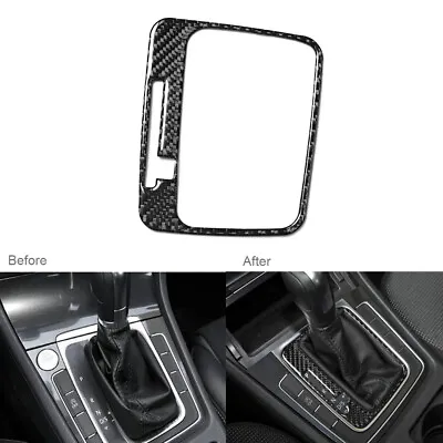 Carbon Fiber Interior Gear Shift Box Panel Cover For VW Golf 7 GTI MK 7 2014-19 • $12.85