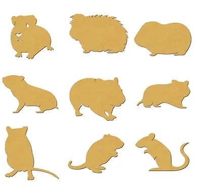 Wildlife Domestic Animal Pet 3mm MDF Cutout Crafting Guinea Pig Hamster Gerbil • £0.99