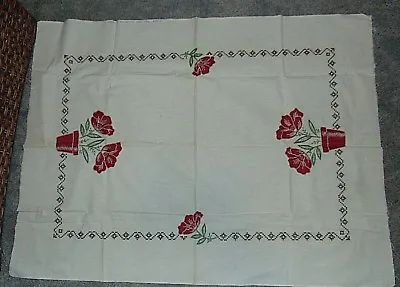 $11.89 • Buy Vogart Tablecloth Number 362A Vintage Embroidered Appliqued 46 Inch By 35 Inch