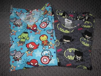 Baby BATMAN & MARVEL Scrub Tops 2X 3X Womens Medical • $24.99