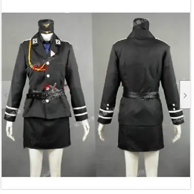 APH Axis Powers Hetalia Prussia Girls Military Uniform Skirt Set Cosplay Costume • $58.99