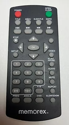 Memorex DVD Player Remote Model OEM MVD2015/2016 Black • $7.99